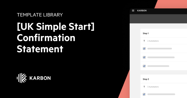  uk simple start confirmation statement karbon template library