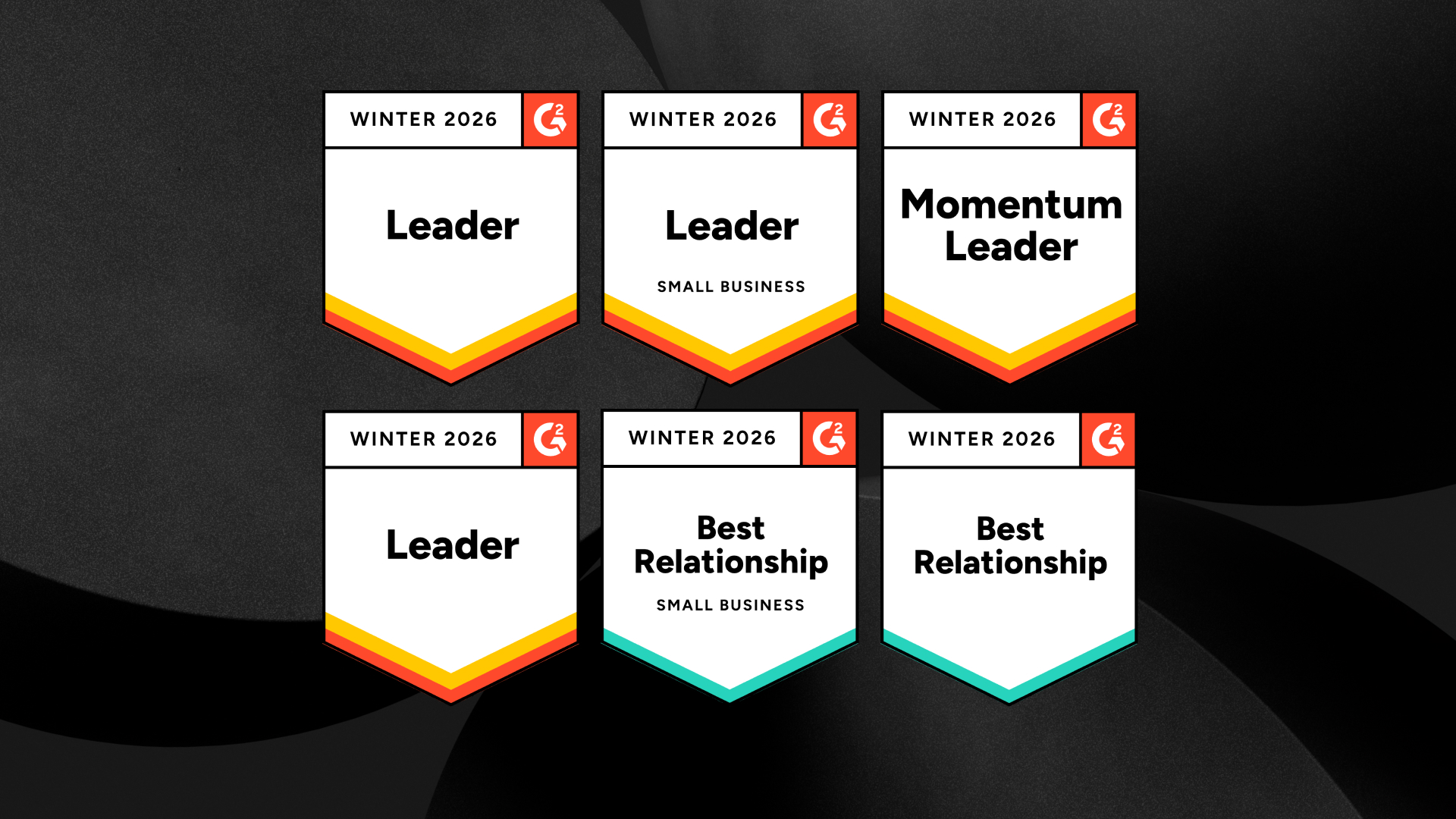 Karbon's 6 badges for G2's Winter 2026 Report for the Accounting Practice Management and Tax Practice Management categories.