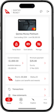 Qantas Money Home Screen