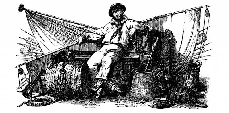 Mit Sauerkraut an Bord wäre dieser Skorbut-Hangover nicht passiert. Quelle: The iconographic encyclopedia of science, literature and art, 1851. \[…\]