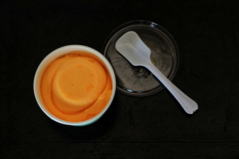 Salted egg yolk ice cream from Tom's Palette in Singapore