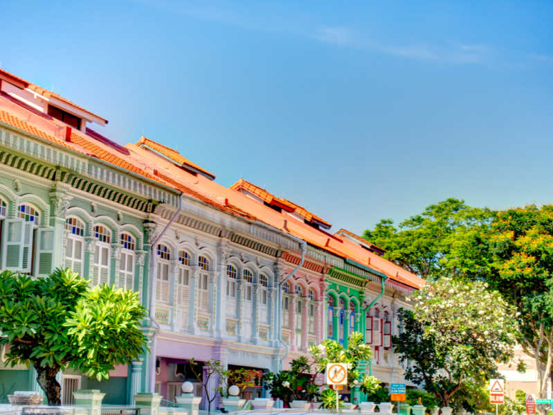 Traditional Peranakan houses in Singapore