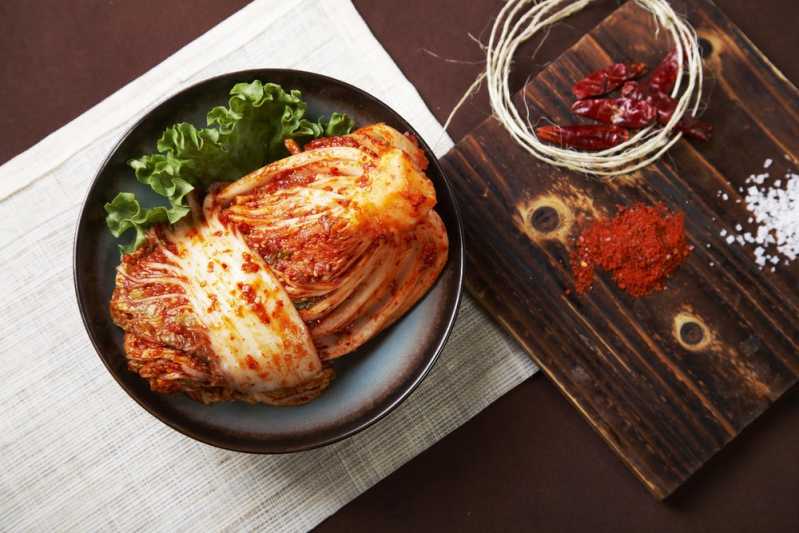 Spicy bowl of authentic homemade Kimchi at Gaya in London