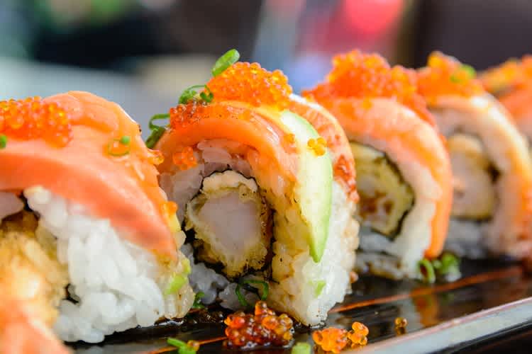 Western-style sushi: tasty, but not very traditional. Source: Shutterstock