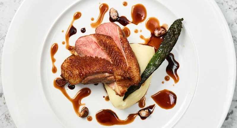 A beautiful French inspired duck dish from Gusto Restaurant & Bar in Leeds