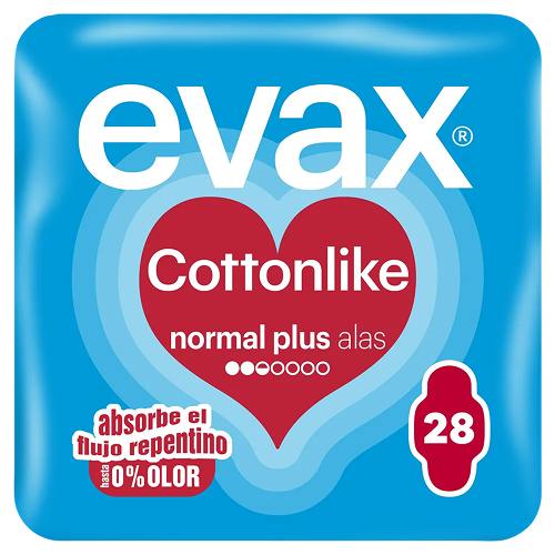 Evax Cottonlike Normal Plus Compresas con Alas Paquete