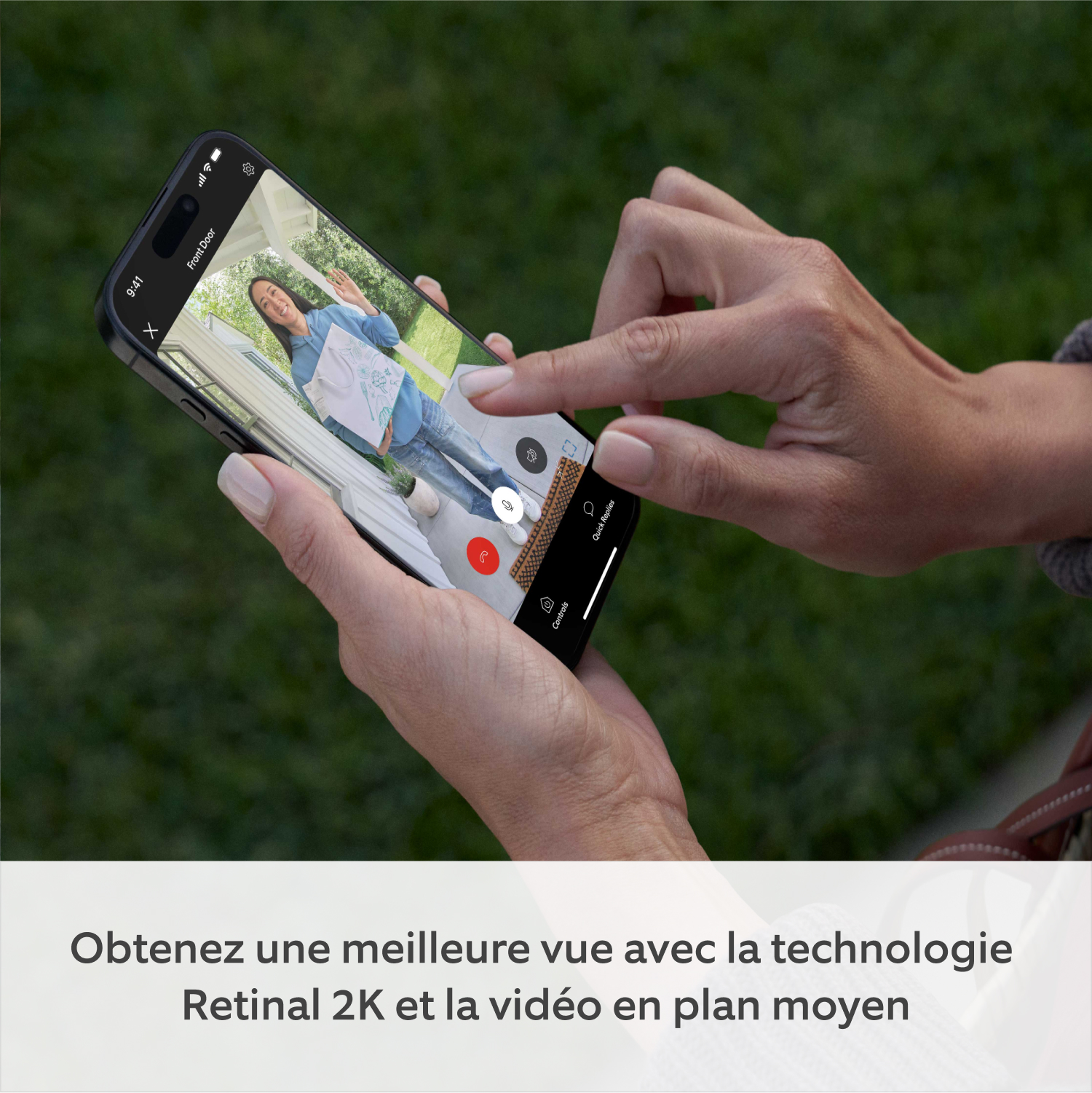 Sonnette vidéo Plus filaire avec adaptateur secteur (Wired Video Doorbell Plus) - 