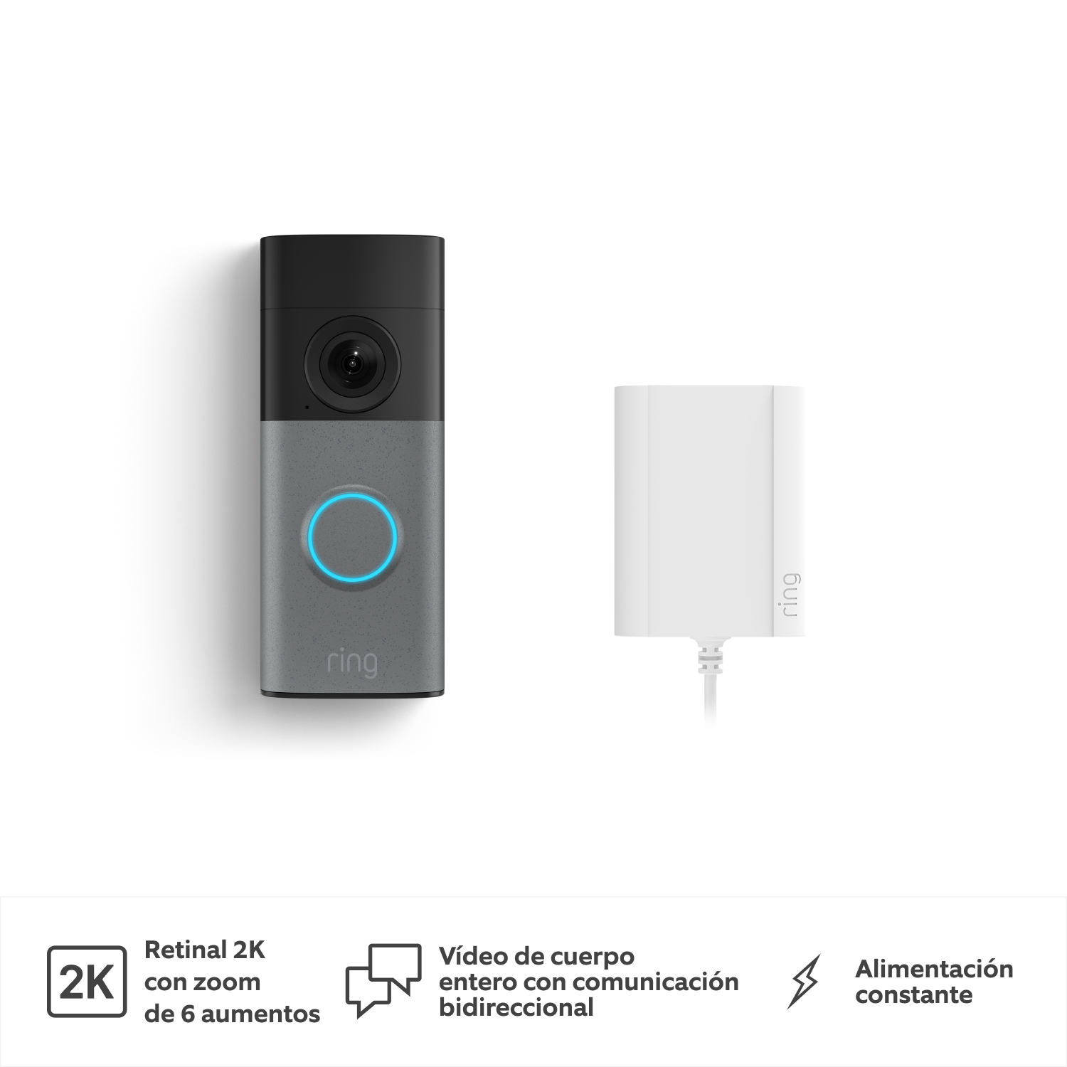 Wired Video Doorbell (última gen.) con adaptador de enchufe (for Wired Video Doorbell (2nd Gen)) - Wired Video Doorbell (última gen.) con adaptador de enchufe