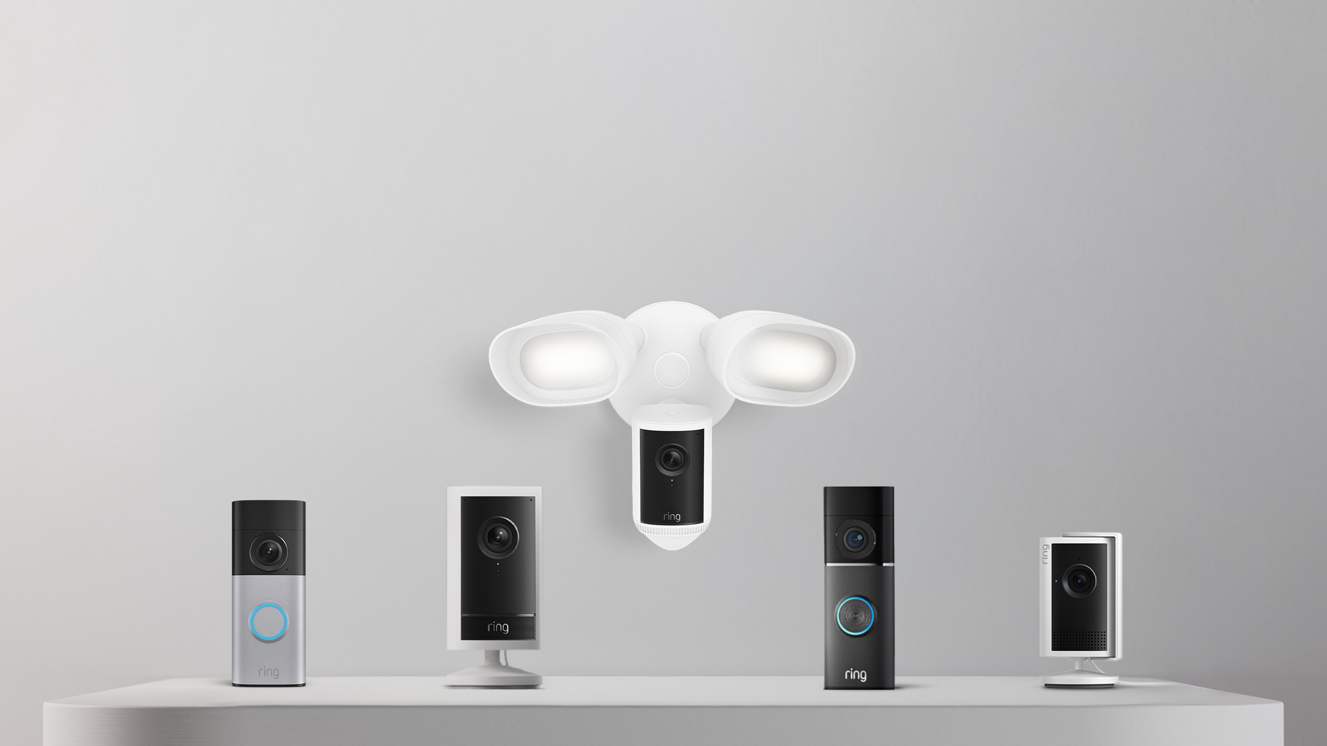 Ring security cameras and video doorbells on display