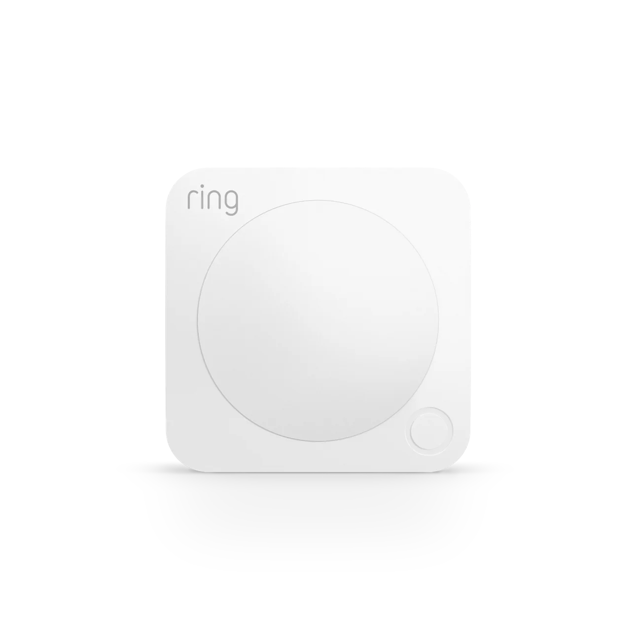 White Ring Alarm Motion Detector (2nd Gen) for indoor use, with pet-friendly motion sensitivity.