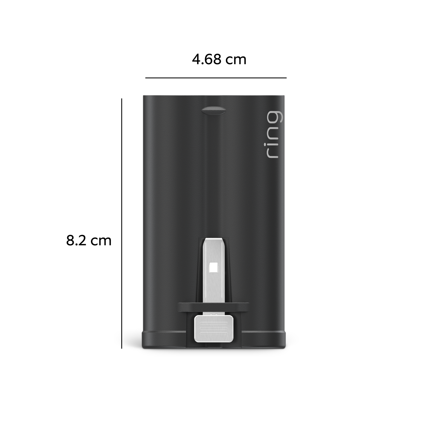 Batteria ricaricabile ultra a sgancio rapido (for Battery Video Doorbell Plus (2ª gen.), Battery Video Doorbell Pro (2ª gen.)) - Quick Release Ultra Battery Pack con indicatori di misura. Altezza 8,2 cm, larghezza 4,68 cm.
