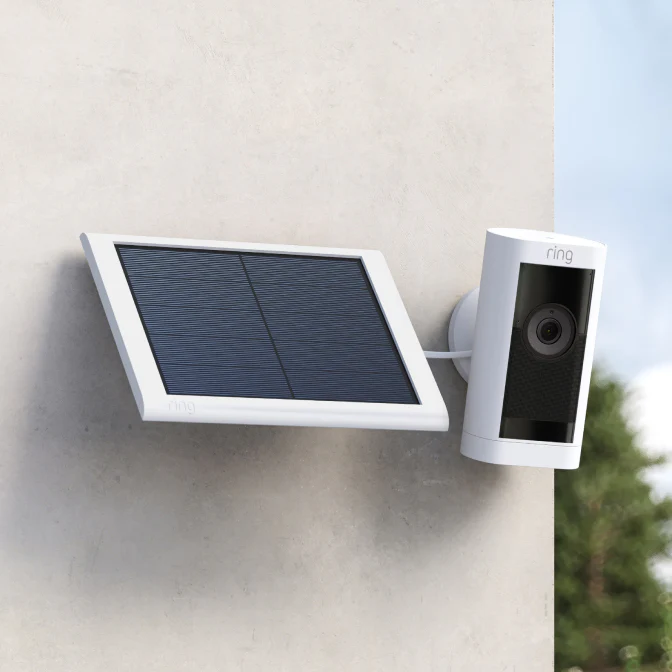 Ring Stick Up CamとSolar Paneruのセット New 6w Solar Panel For Ring Stick Up Cam Battery / Ring