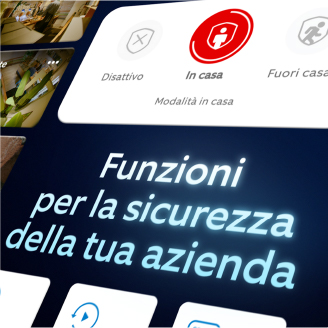 Immagine mostra il testo 'Funzioni di sicurezza per la tua azienda'. Il video mostra le funzioni di Ring Business Security