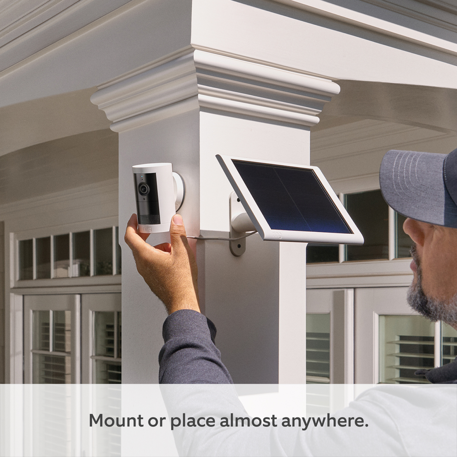 Outdoor Camera Plus Solar (Featuring 2K Video with Ring Vision) - White