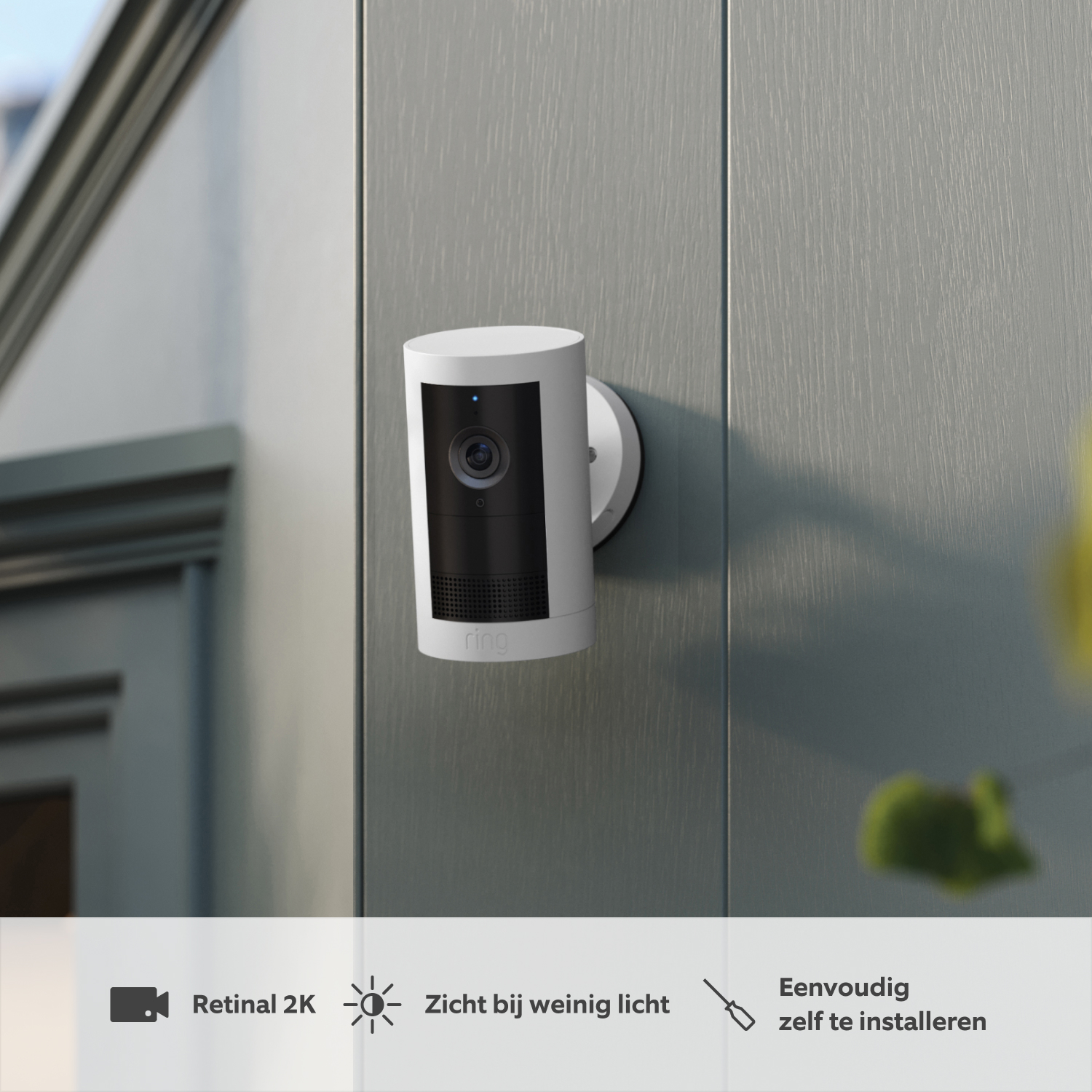 2-Pack Buitencamera Plus op batterij (Outdoor Camera Plus) - Wit:Buitencamera Plus op batterij