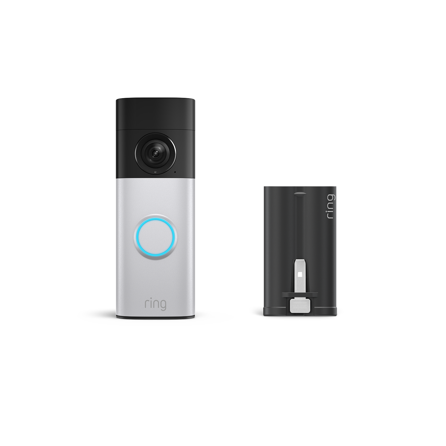 Battery Video Doorbell Plus newest generation + Quick Release Ultra Battery Pack - Silver Nickel