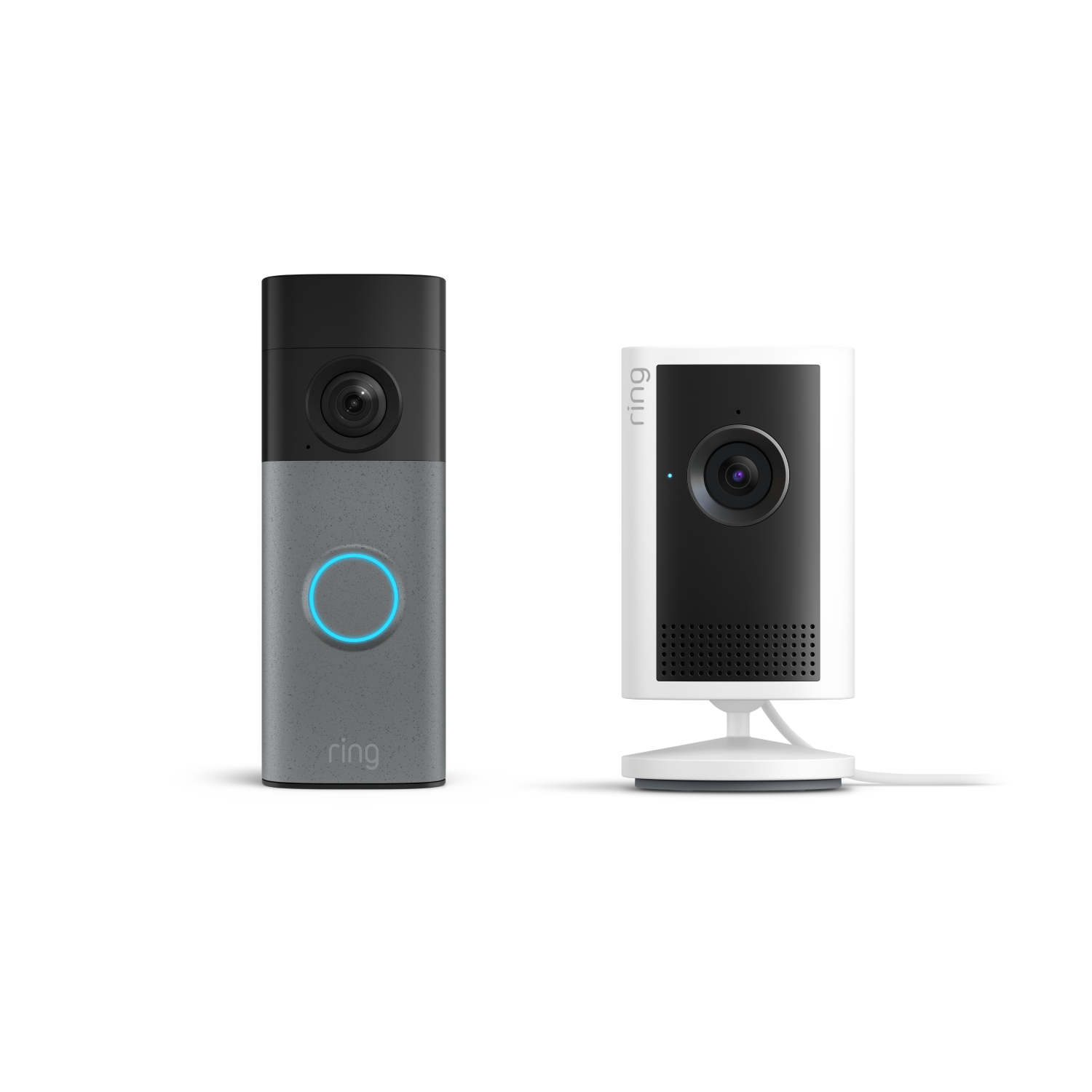 Videocitofono a batteria ultimo modello +Videocamera interna Plus (for Battery Video Doorbell (2nd Gen)) - Grigio maculato
