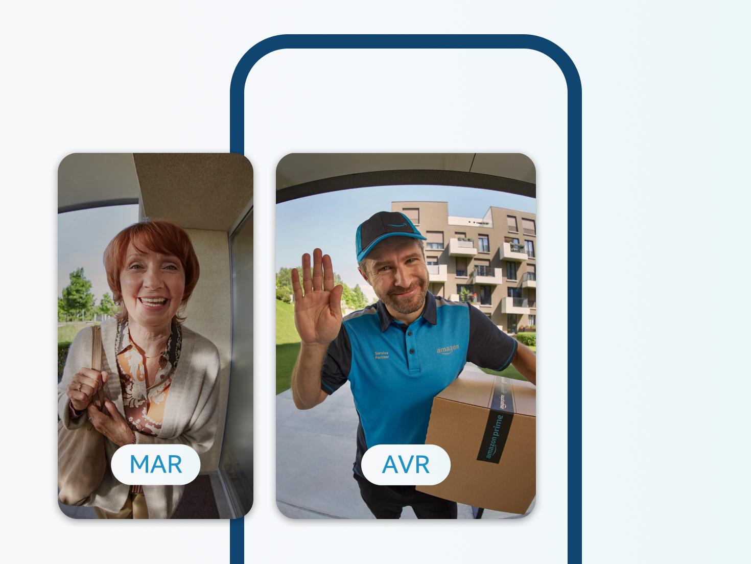 Aperçus des visiteurs à la porte en mars et avril dans l'historique des événements vidéo de 180 jours de l'app Ring.