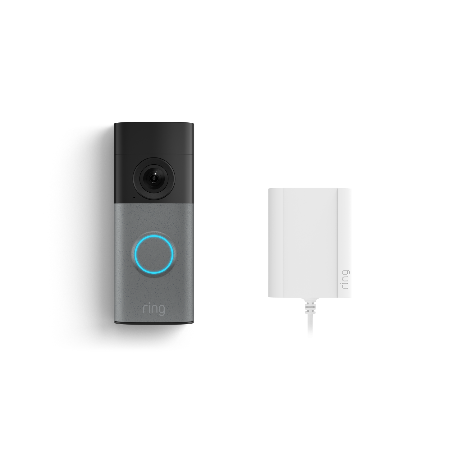 Wired Video Doorbell (newest generation) with Plug-In Adapter (for Featuring Retinal 2K) - Speckled Grey