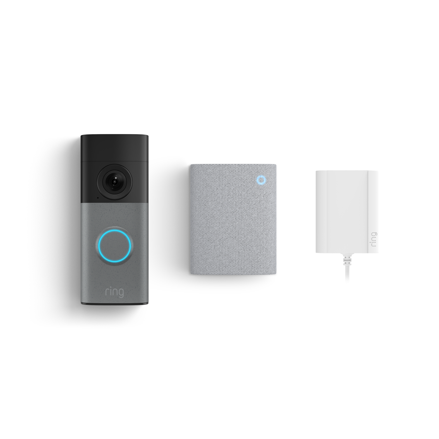 Wired Video Doorbell (última gen.) con adaptador de enchufe + Chime (3.ª gen.) (for Wired Video Doorbell (2nd Gen) with Plug-In Adapter) - Gris moteado