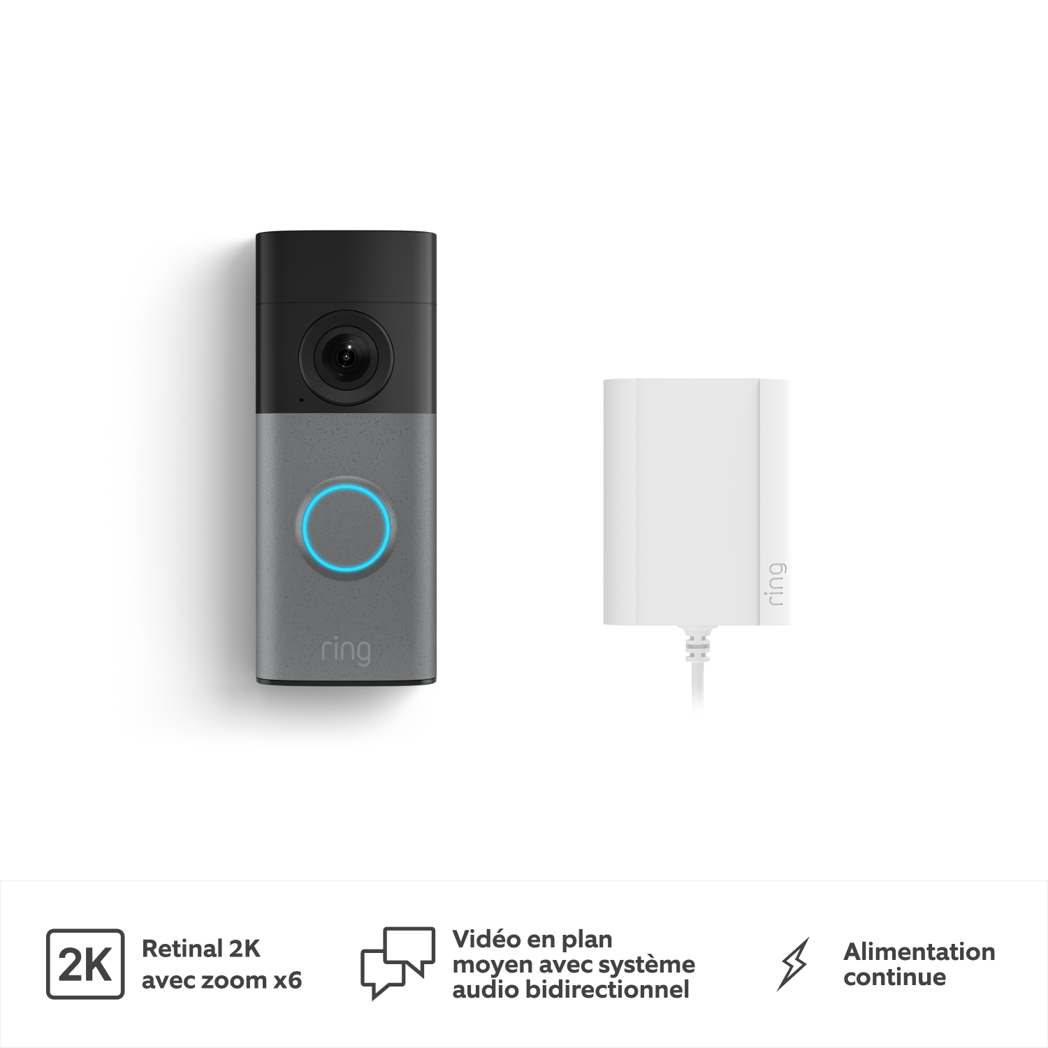 Wired Video Doorbell (nouvelle génération) avec adaptateur secteur (for Wired Video Doorbell (2nd Gen)) - Wired Video Doorbell (nouvelle génération) avec adaptateur secteur