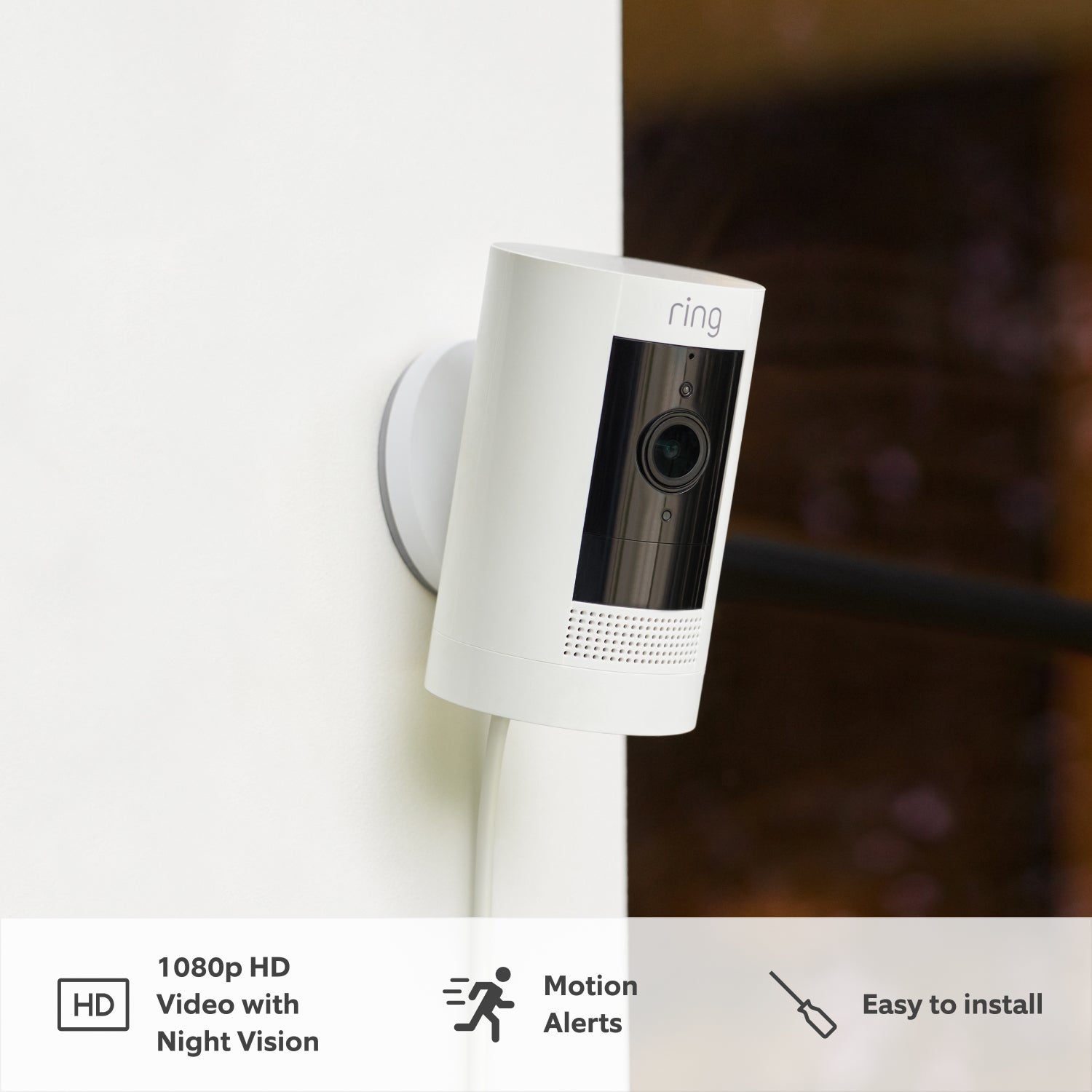 2-Pack Outdoor Security Camera | Stick Up Cam Plug-In (for EU adapter) - White