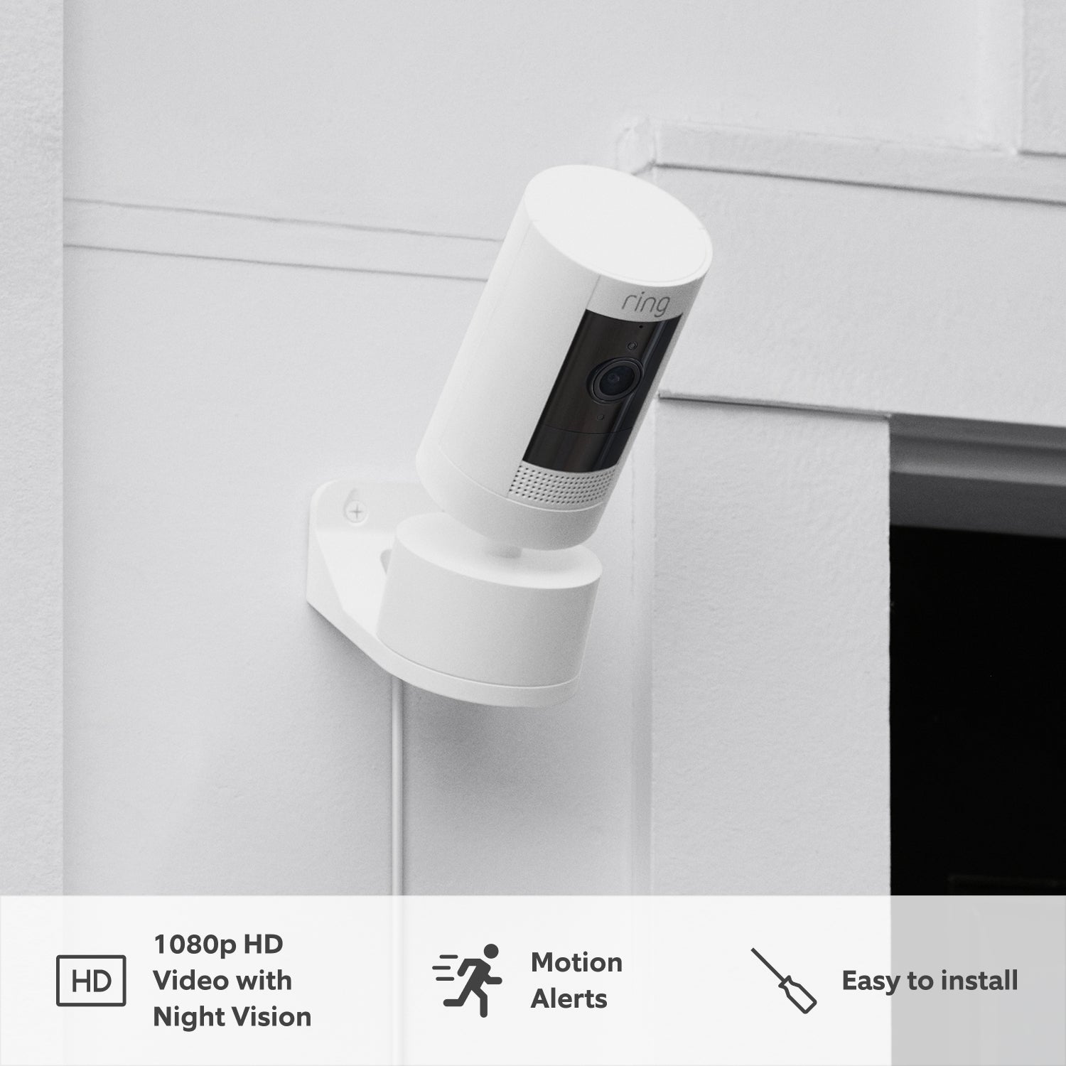 Stick Up Cam Plug-In with Pan-Tilt Mount (for EU adapter) - White