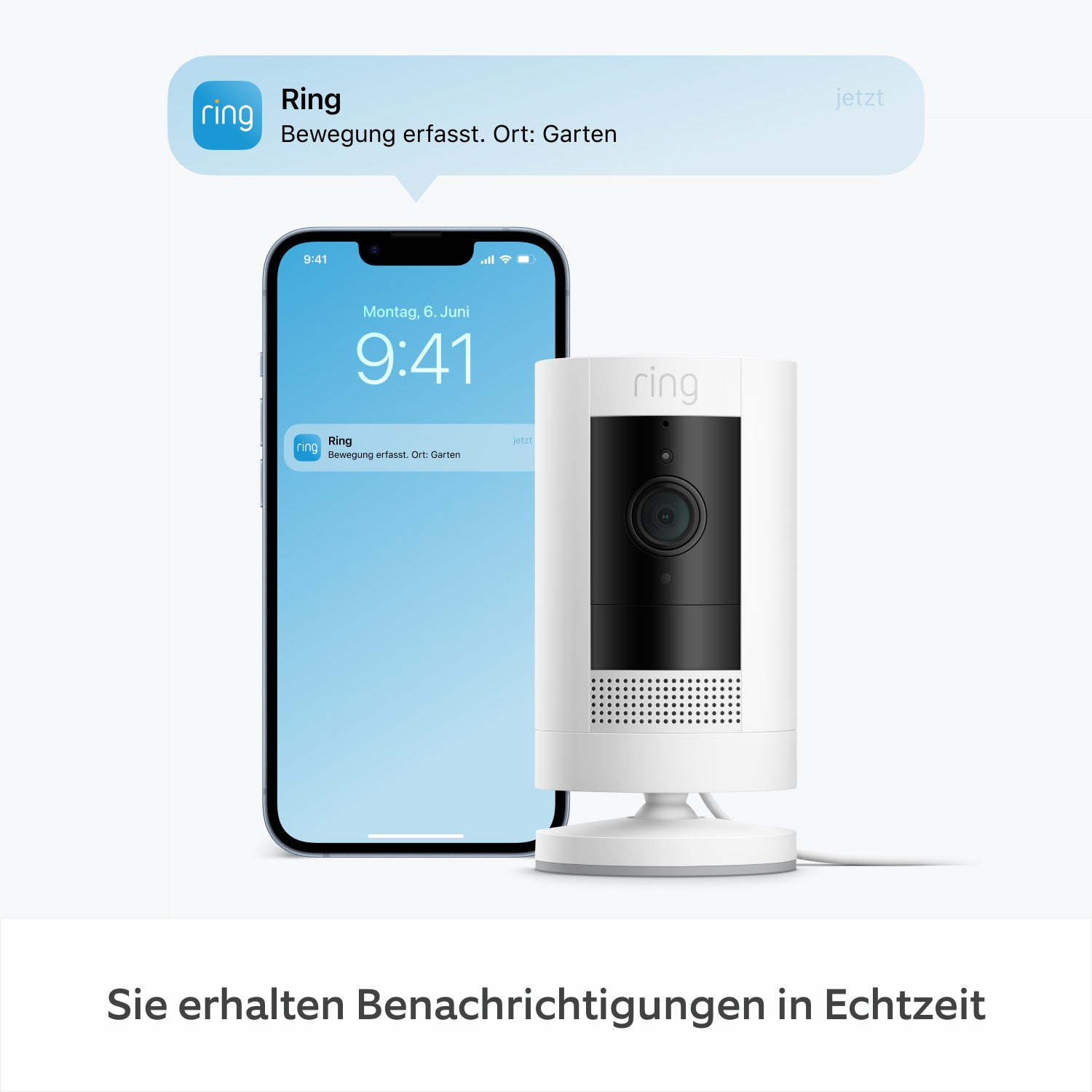 3er-Set Außenkamera Solar (Stick Up Cam) - Weiß