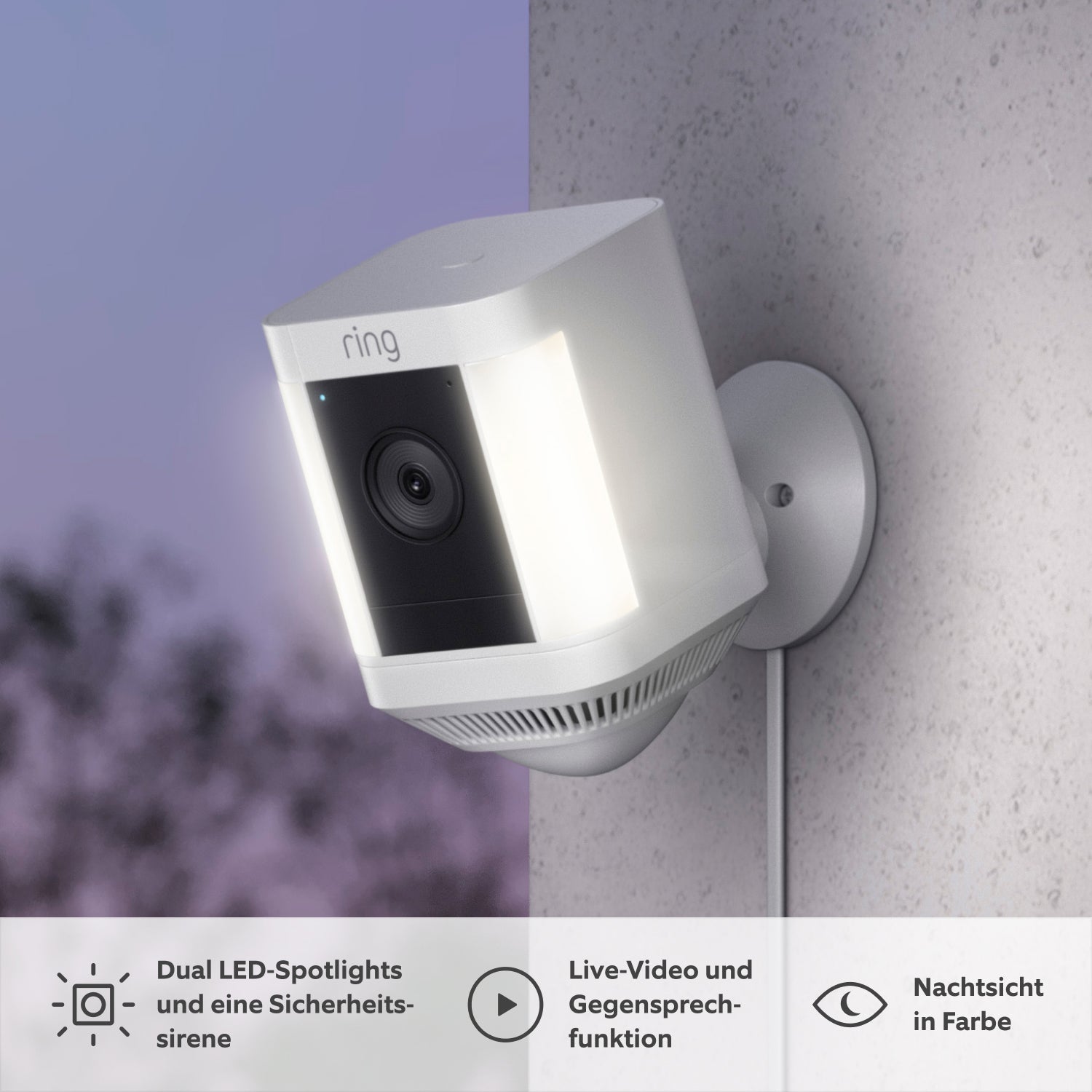 2er-Set Spotlight Kamera Plus Netzstecker (Spotlight Cam Plus) - Weiß
