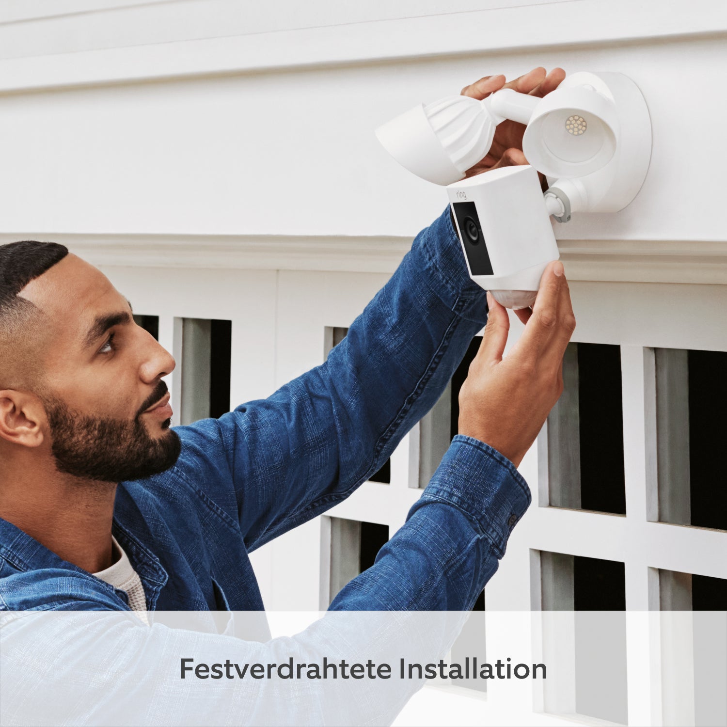 3er-Set Flutlichtkamera Plus Kabel (Floodlight Cam Wired Plus) - Weiß