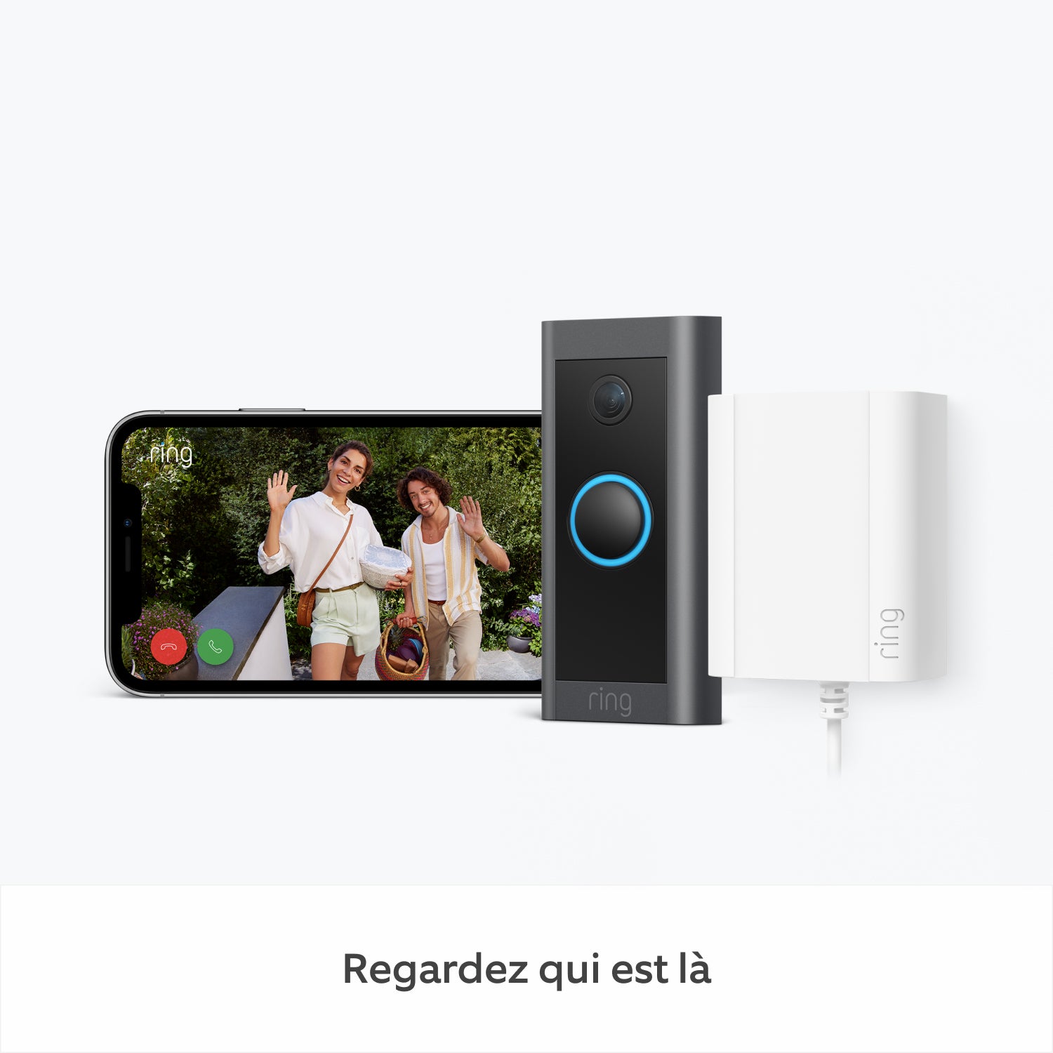 Sonnette vidéo filaire avec adaptateur secteur (Video Doorbell Wired + Plug-In Adapter) - Video Doorbell Wired avec adaptateur secteur