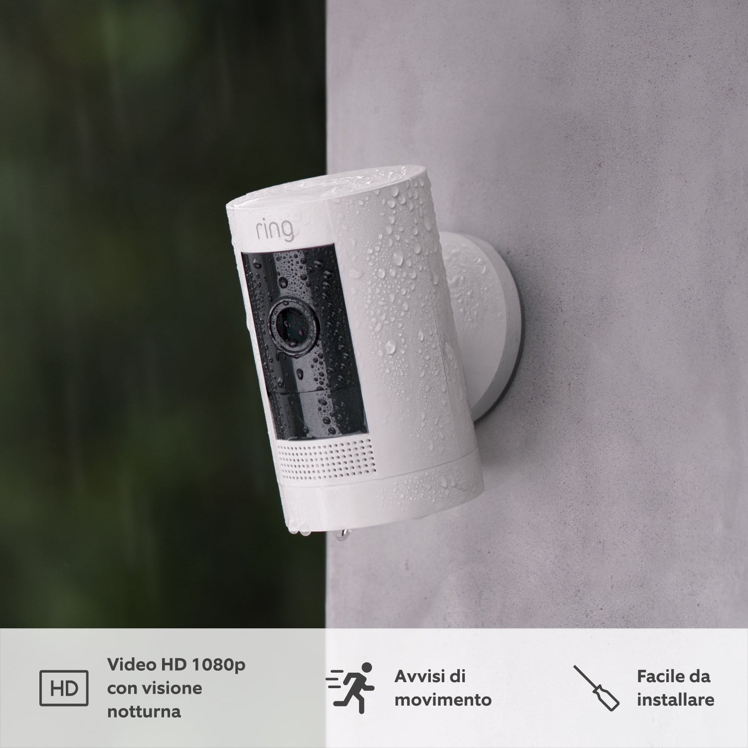 Confezione da 4 videocamere esterna a batteria (Stick Up Cam) - Bianco