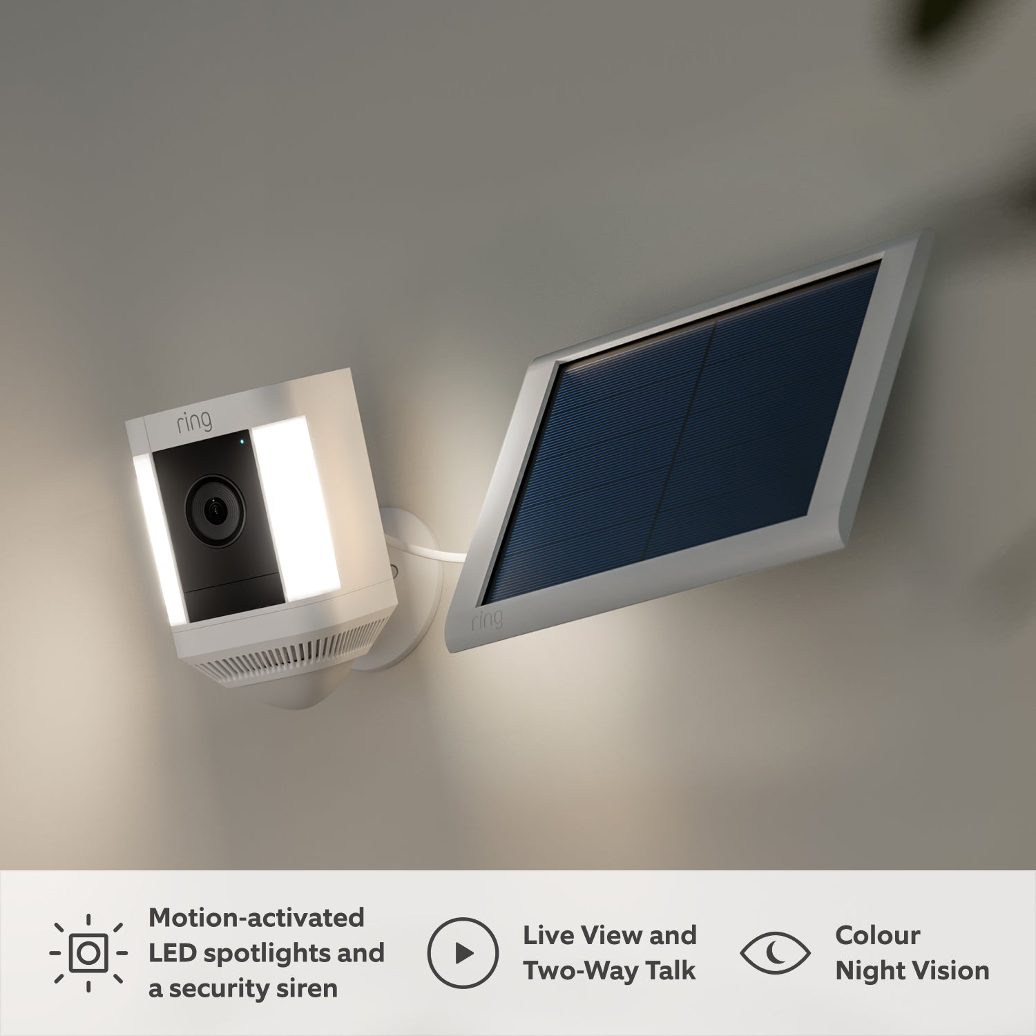 3-Pack Spotlight Cam Plus Solar - White