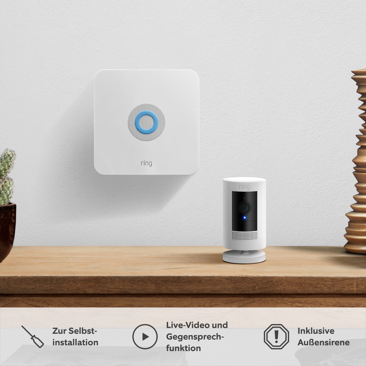 Alarm + Außenkamera + Sirene im Paket - L - Alarm + Außenkamera + Sirene im Paket - L
