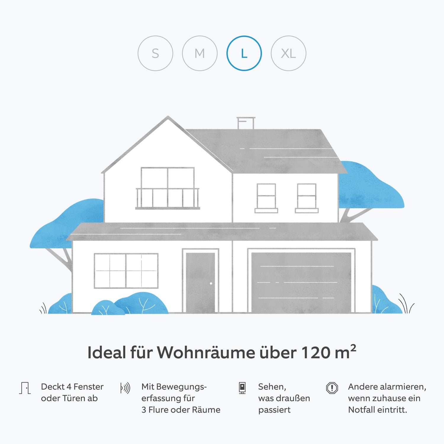 Alarm + Außenkamera + Sirene im Paket - L - Alarm + Außenkamera + Sirene im Paket - L