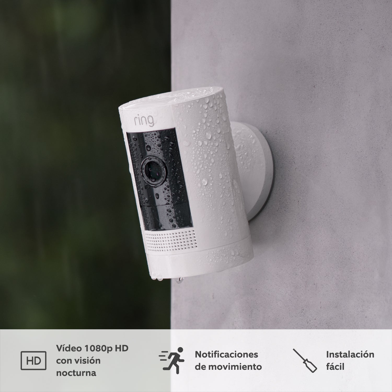 Pack de 4 cámaras exteriores con batería (Stick Up Cam) - Blanco