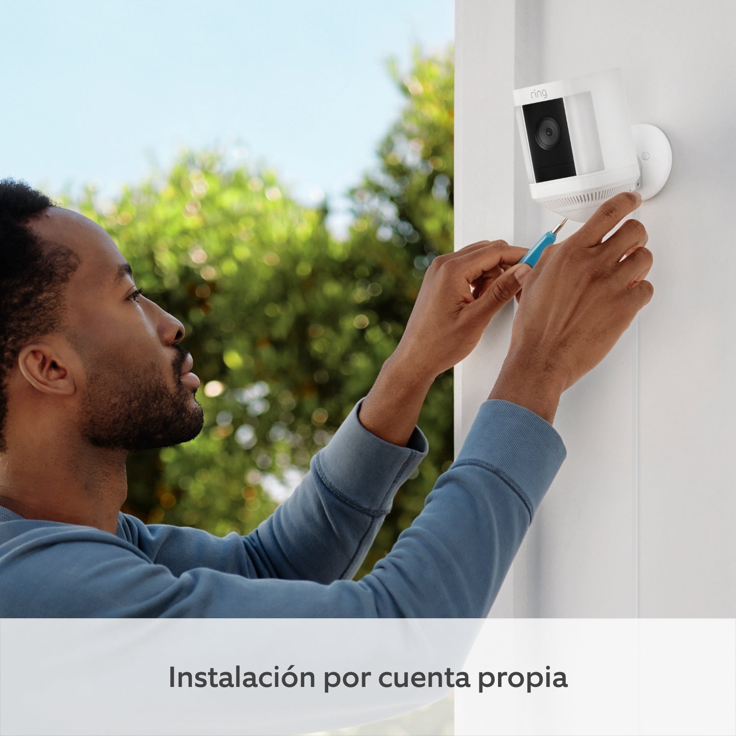 Pack de 3 cámaras Plus con luces y enchufe (Spotlight Cam Plus) - Blanco