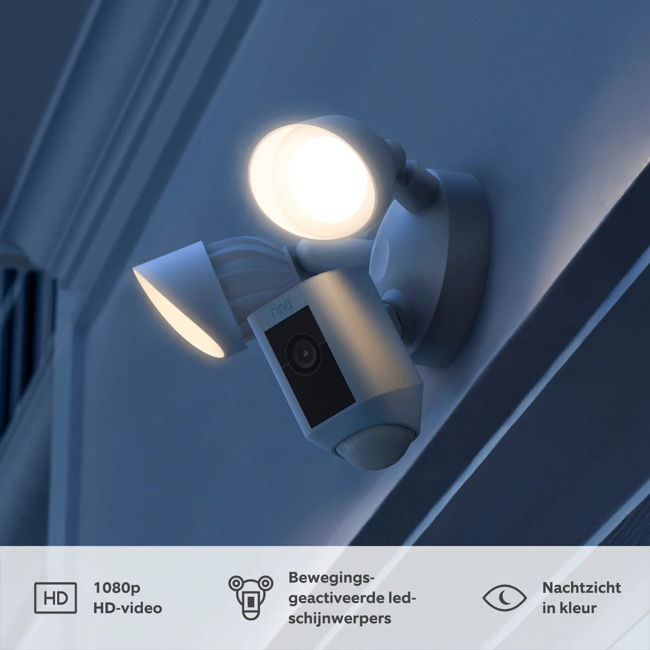 Camera met schijnwerpers Plus bedraad (Floodlight Cam Wired Plus) - Wit