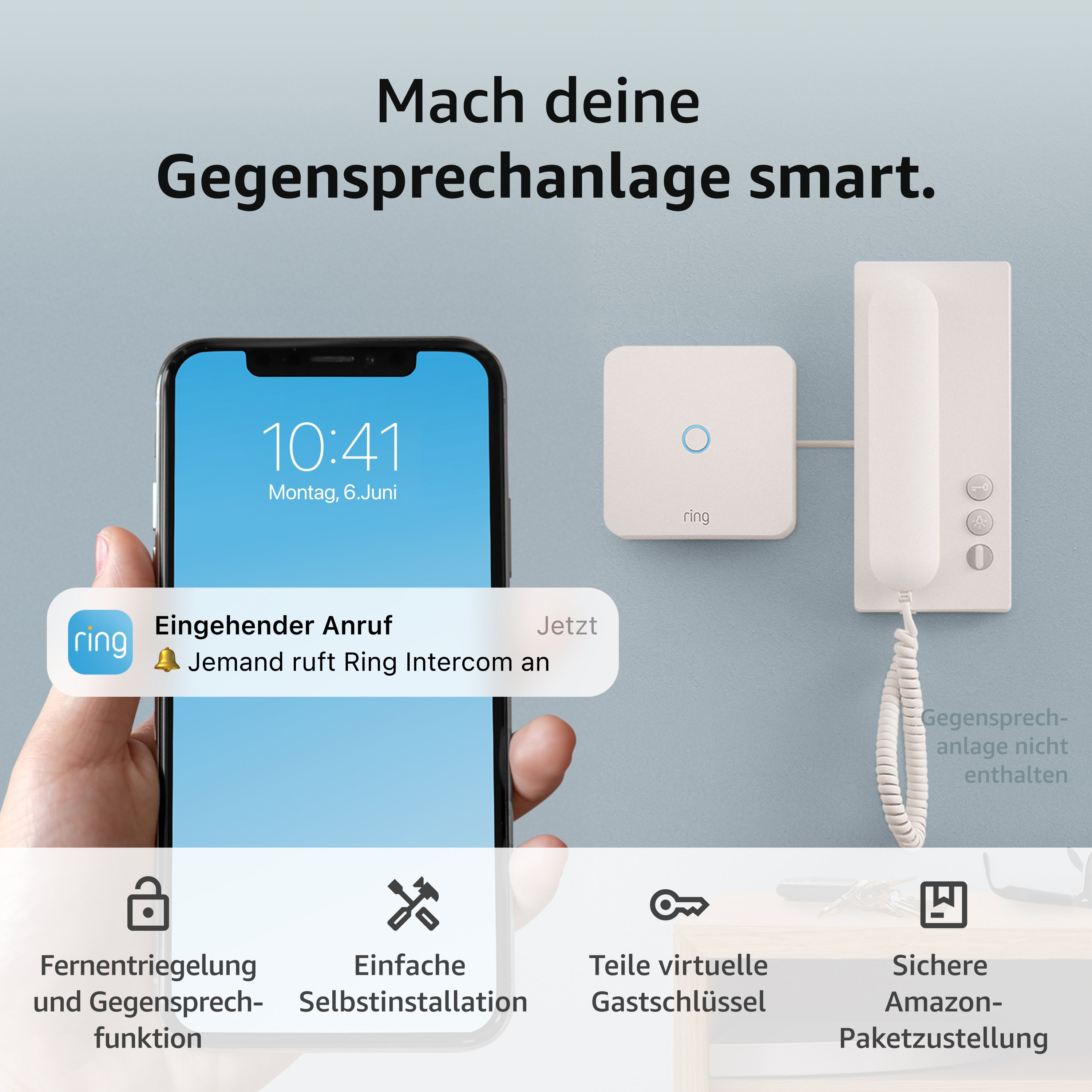 Ring Intercom + Schnellwechsel-Akkupack - Ring Intercom