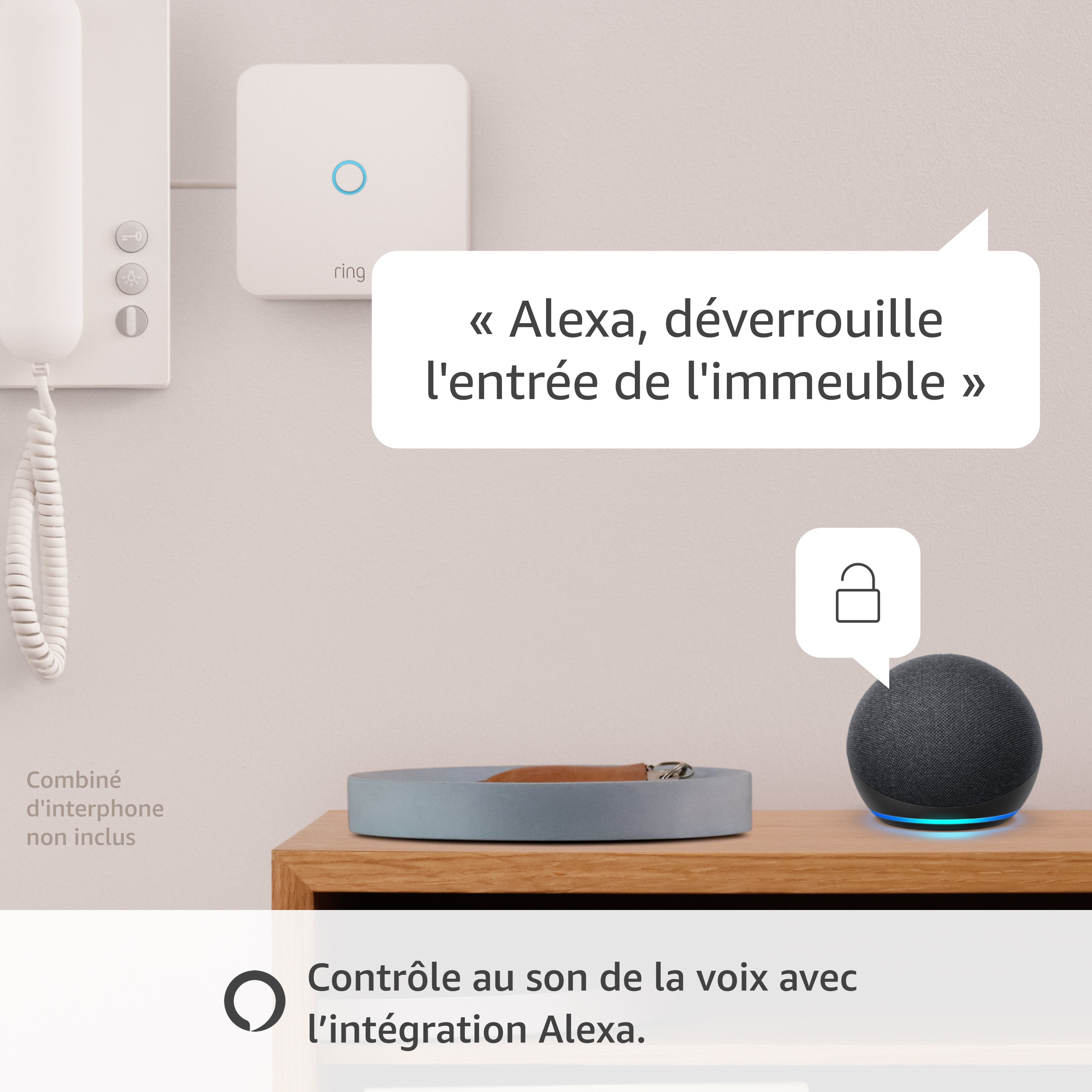Ring Intercom + Batterie Rechargeable - Ring Intercom + Batterie Rechargeable + Station de chargement