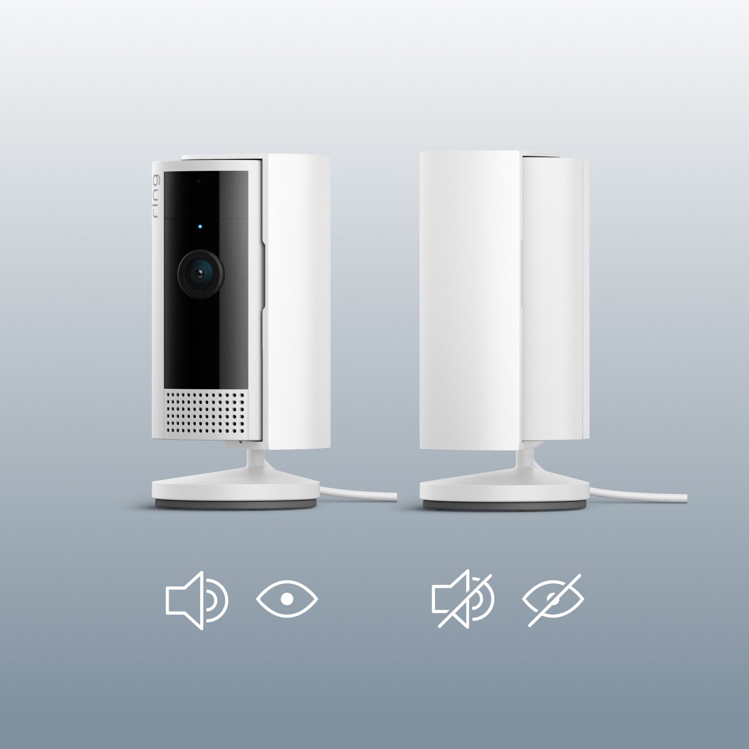 Caméra intérieure 2e gén. + câble d'alimentation USB-A vers micro USB de 3 m - Blanc