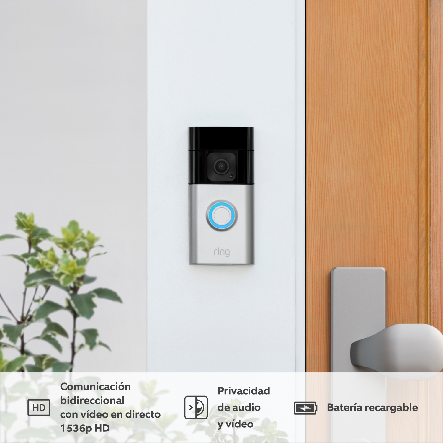 Videotimbre Plus con batería (Battery Video Doorbell Plus) - Battery Video Doorbell Plus + Chime Pro