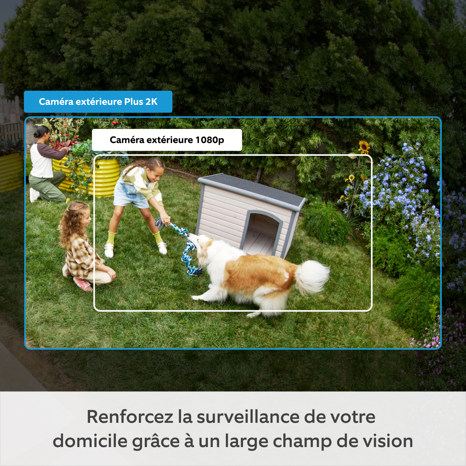 Lot de 2 Caméras extérieures Plus sans fil (Outdoor Camera Plus) - Blanc
