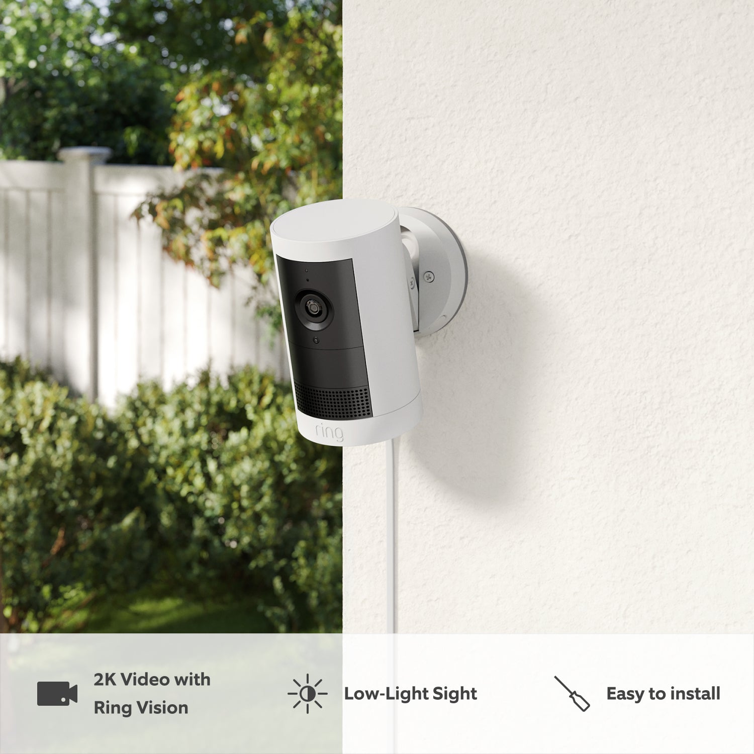 Outdoor Camera Plus Plug-in (Featuring 2K Video with Ring Vision) - Outdoor Camera Plus Plug-in (Featuring 2K Video with Ring Vision)