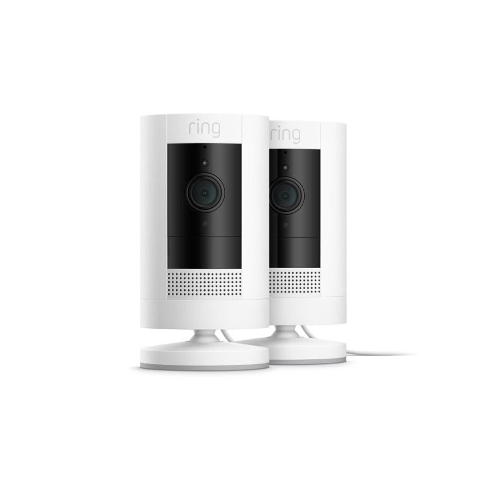 2-Pack Outdoor Security Camera | Stick Up Cam Plug-In (for EU adapter) - White