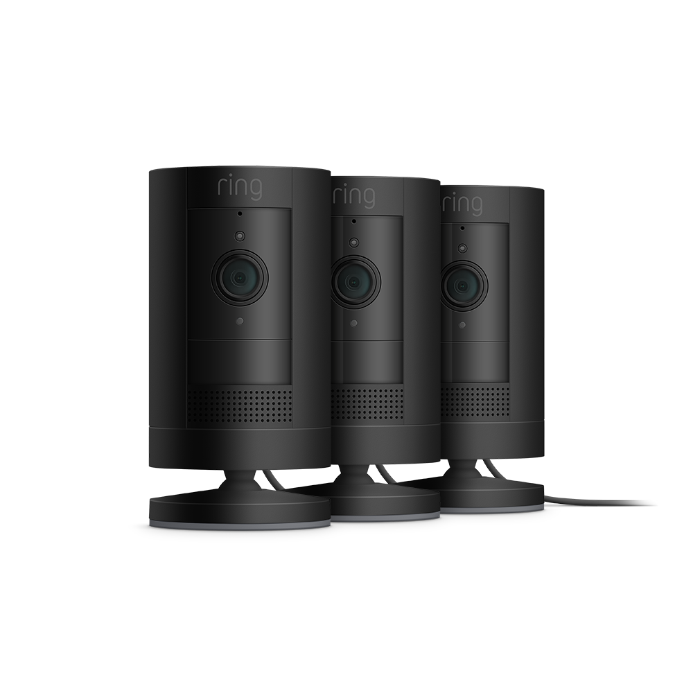 3-Pack Stick Up Cam Plug-In - Black