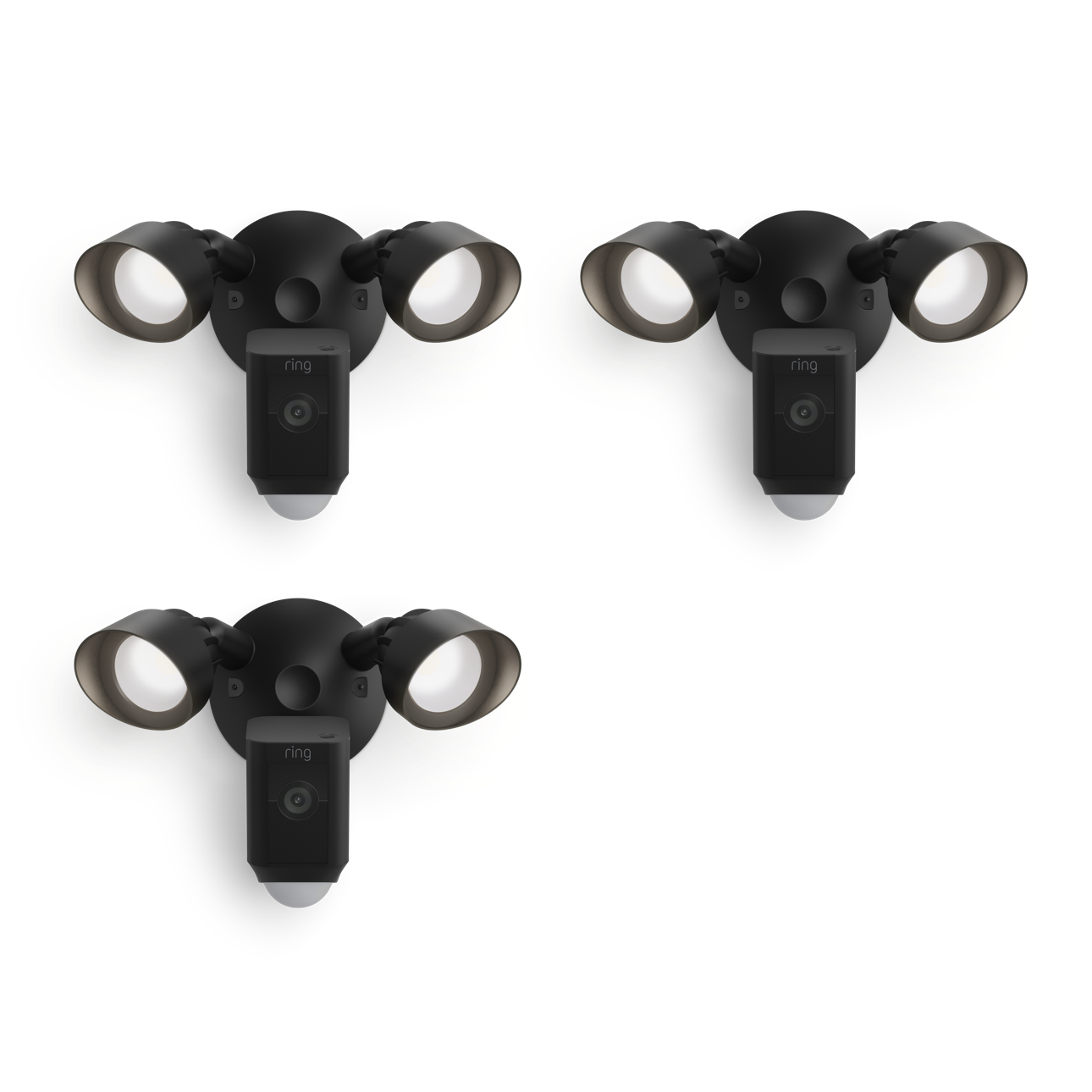 3-Pack Floodlight Cam Wired Plus - Black