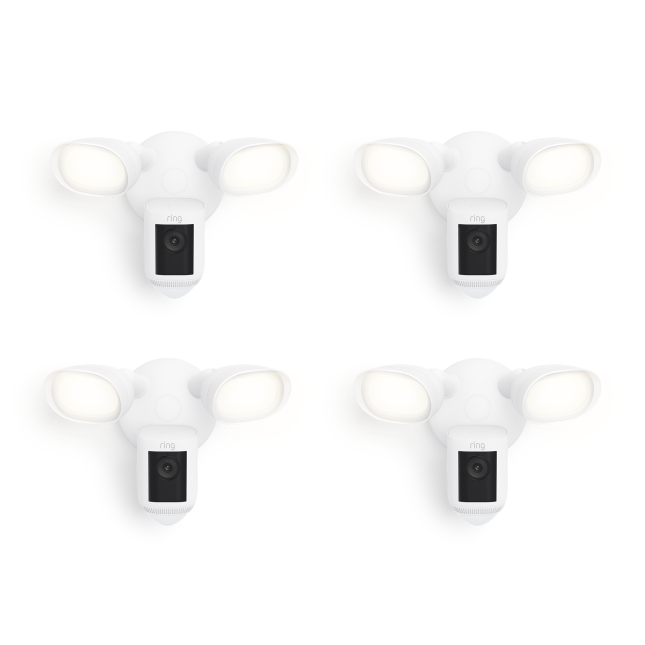4-Pack Floodlight Cam Wired Pro - White