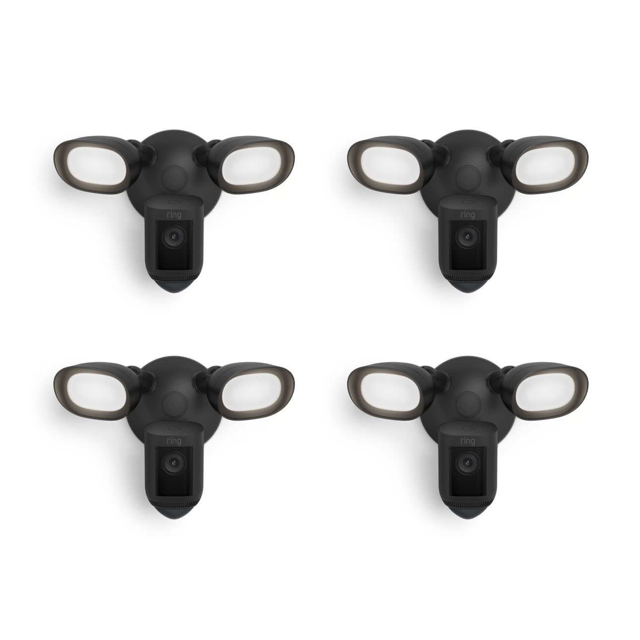 4-Pack Floodlight Cam Wired Pro - Black
