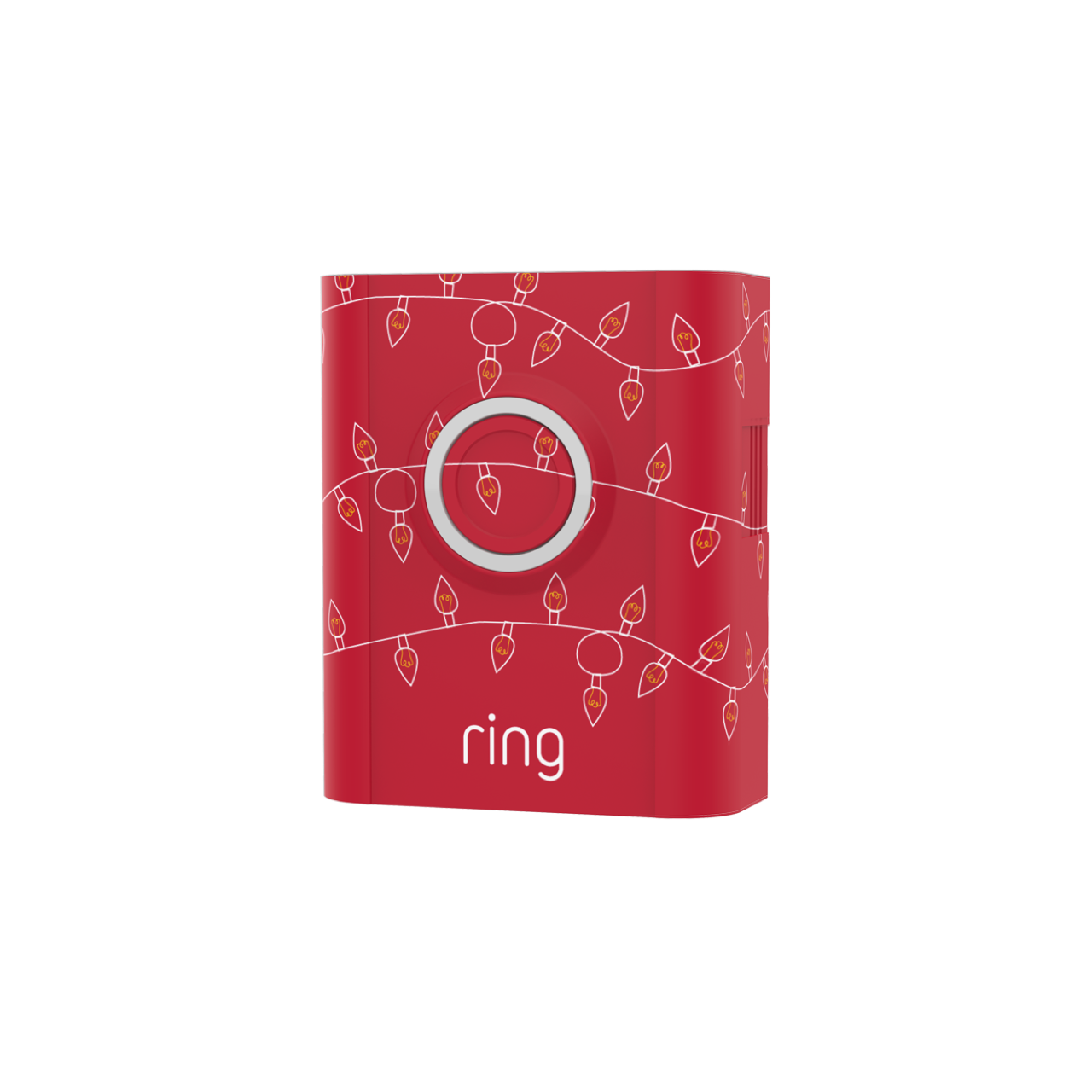 Holiday Interchangeable Faceplate (Video Doorbell 3, Video Doorbell 3 Plus, Video Doorbell 4, Battery Video Doorbell Plus, Battery Video Doorbell Pro) - Christmas Lights Red
